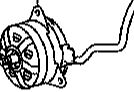 16363-0R050 Kjøling radiator vifte motor nr 2 for Toyota oppstilt mot hvit bakgrunn