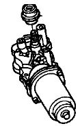 76505SCAG01 Vindusviskermotor foran original for Honda oppstilt mot hvit bakgrunn