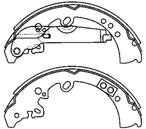 04495-0K070 Bremseskosett bak for Toyota oppstilt mot hvit bakgrunn