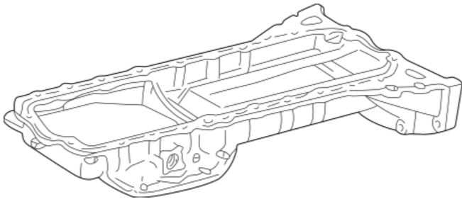 12111-46102 Motorolje bunnpanne original for Lexus oppstilt mot hvit bakgrunn