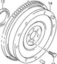 12620-69G50 MOtor svinghjul for Suzuki oppstilt mot hvit bakgrunn