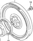 12620-73G51 Motor svinghjul for Suzuki oppstilt mot hvit bakgrunn