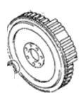 12620-84A00 Motor svinghjul for Suzuki oppstilt mot hvit bakgrunn