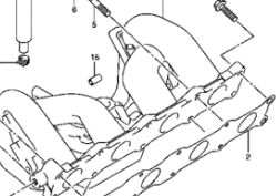 13110-54D04 Manifold inntak for Suzuki oppstilt mot hvit bakgrunn
