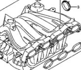 13110-72L00 Manifold inntak original for Suzuki oppstilt mot hvit bakgrunn
