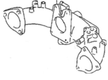 13140-67D10 Manifold inntak nr 2 original for Suzuki oppstilt mot hvit bakgrunn