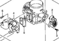 13400-69G02 Motor gasspjeld original for Suzuki oppstilt mot hvit bakgrunn