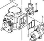 13400-86G03 Motor gasspjeld original for Suzuki oppstilt mot hvit bakgrunn