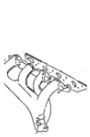 14111-75FV0 Eksos manifold for Suzuki oppstilt mot hvit bakgrunn