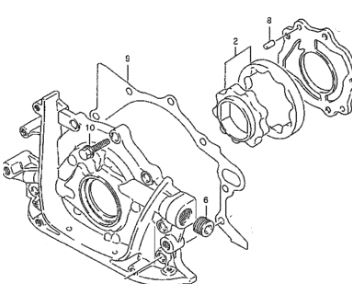 16100-61825 Motor oljepumpe for Suzuki oppstilt mot hvit bakgrunn
