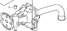 16100-67JG5 Motor oljepumpe original for Suzuki oppstilt mot hvit bakgrunn