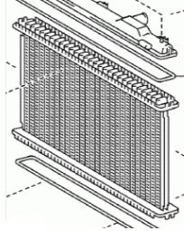 16400-36300 Motor kjøling radiator original for Lexus oppstilt mot hvit bakgrunn