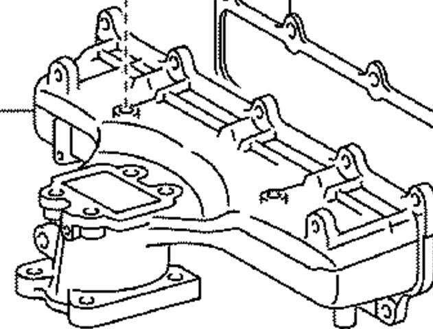 17101-0R020 Manifold inntak original for Toyota oppstilt mot hvit bakgrunn