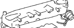 17101-30011 Manifold inntak orginal for Toyota oppstilt mot hvit bakgrunn