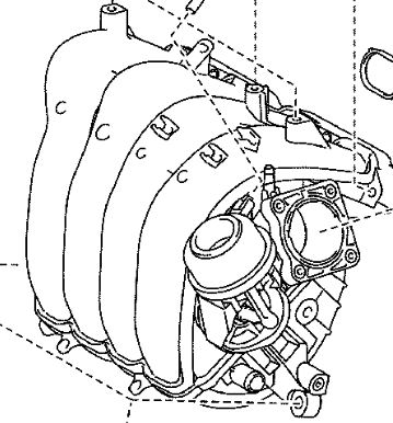 17120-0T030 Manifold inntak original for Toyota oppstilt mot hvit bakgrunn