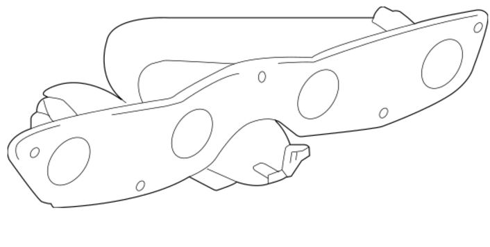 17141-21120 Eksos manifold original for Toyota oppstilt mot hvit bakgrunn
