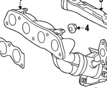 17141-37150 Eksos manifold original for Lexus oppstilt mot hvit bakgrunn