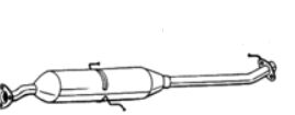 18190-RMC-E00 Eksos katalysator manifold DPF original for Honda oppstilt mot hvit bakgrunn