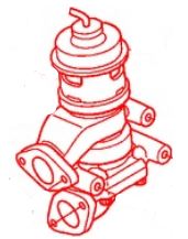 18730-R06-E01 Eksos EGR ventil bypass original for Honda oppstilt mot hvit bakgrunn