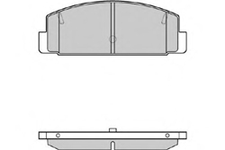 GJYB-26-48Z Bremseklossett bak for Mazda oppstilt mot hvit bakgrunn