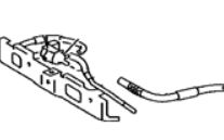 25701-20240 Motor vacuum regulator ventil for Lexus oppstilt mot hvit bakgrunn
