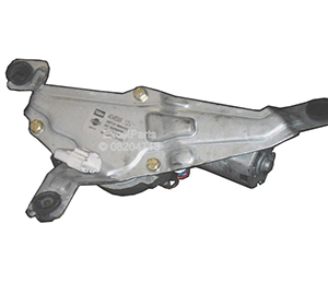 28710-BM400 Vindusviskermotor bak orginal for Nissan oppstilt mot hvit bakgrunn