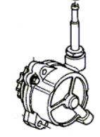 36300-RBD-E01 Vacuum pumpe original for Honda oppstilt mot hvit bakgrunn