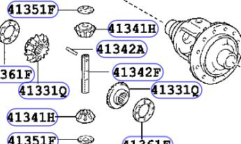 41301-42160 Drivaksel differensial foran automat gir for Toyota oppstilt mot hvit bakgrunn