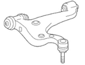 48790-59065 Bærearm bak øvre venstre original for Lexus oppstilt mot hvit bakgrunn