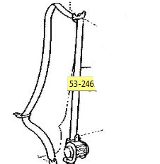 73220-60460-A Sikkerhetsbelte f. venstre orginal for Toyota oppstilt mot hvit bakgrunn