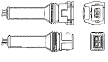 rf7r-18-7g0a Eksos lambdasensor før katalysator for Mazda oppstilt mot hvit bakgrunn