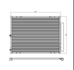 88460-48040 Kjøling klima radiator A/C for Lexus oppstilt mot hvit bakgrunn