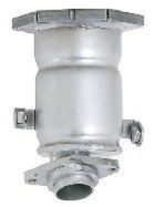 B08A0-AU000 Eksos katalysator manifold for Nissan oppstilt mot hvit bakgrunn