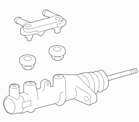 47201-48210 Brems hovedsylinder for Lexus oppstilt mot hvit bakgrunn