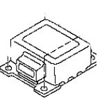 98820VC325 Sensor airbag senter for Nissan oppstilt mot hvit bakgrunn