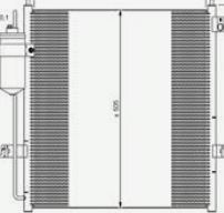 7812A171 Kjøling klima A/C radiator for Mitsubishi oppstilt mot hvit bakgrunn