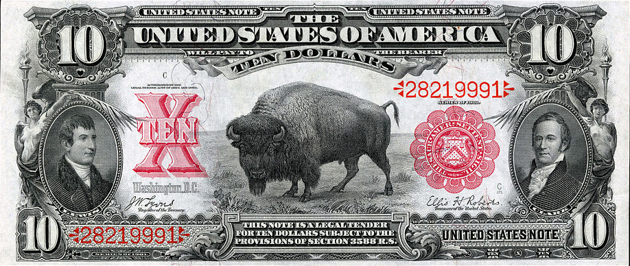 US ten dollar bill 1901